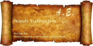 Ausch Eufrozina névjegykártya